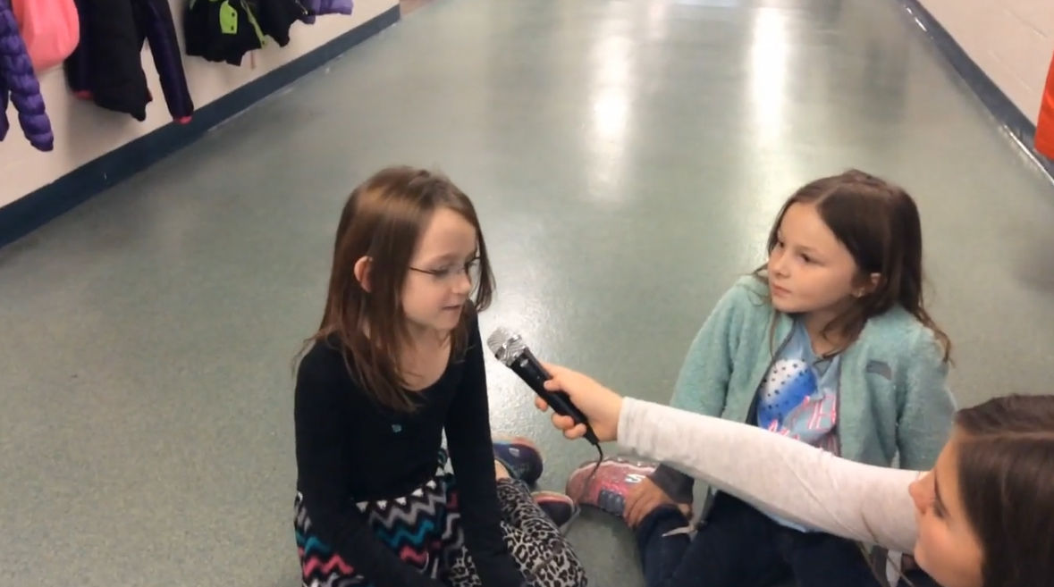 Image from Stalker Elementary School newscast (Nov. 2019)